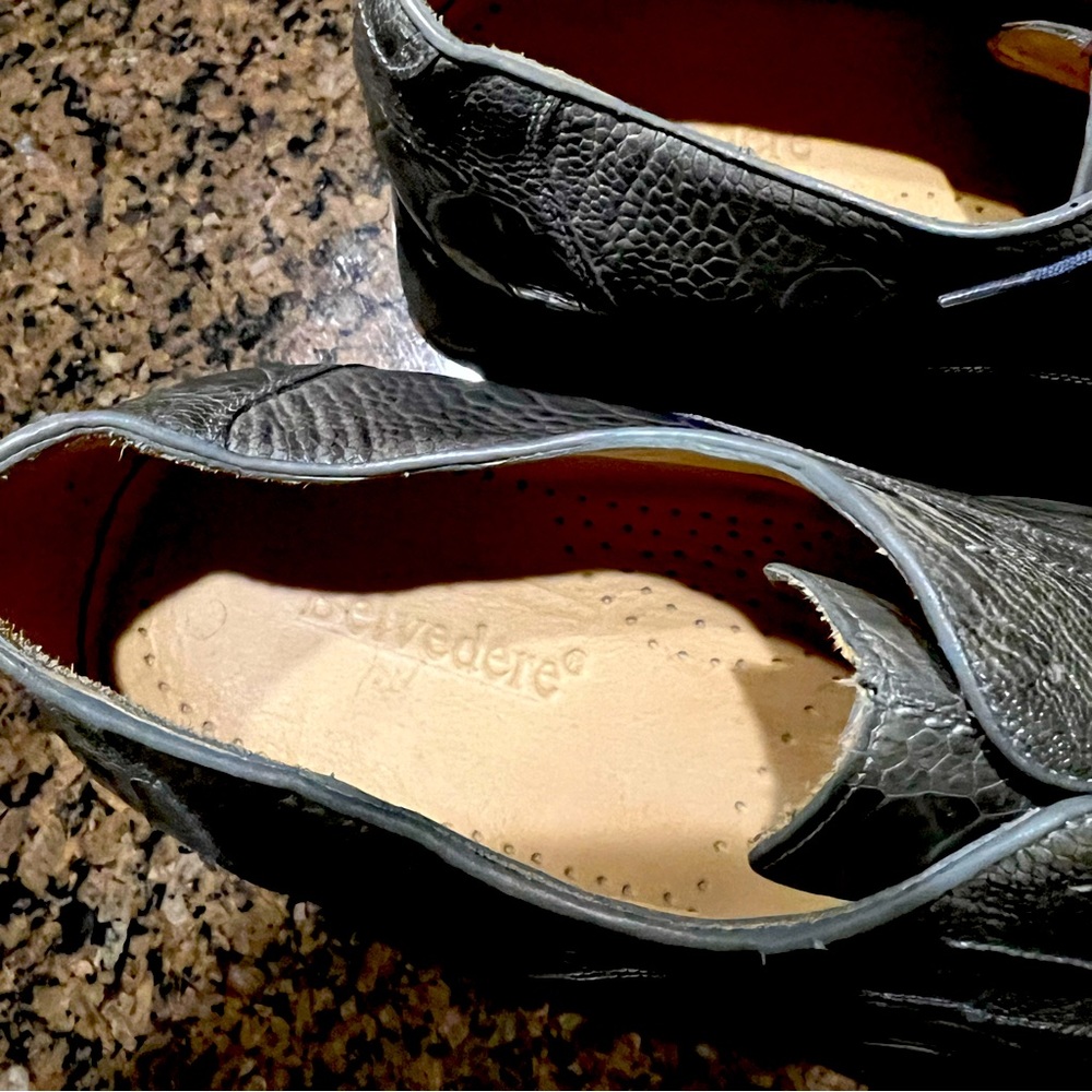 Belvedere Grey Ostrich Size 14